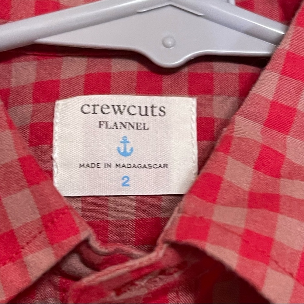 Crewcuts Red Plaid Button Down Shirt for Kids - Picture 4 of 4